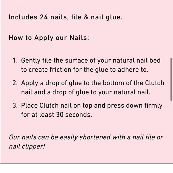 24 Press-on Nails Cloud 9 by Clutch Nails - Picture 2 of 2